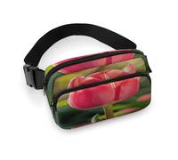 Sac banane imprimé Blooming in The Garden pour homme et femme, sac banane pour entraînement, voyage, course décontractée, course à pied, randonnée, cyclisme, sac banane avec sangle réglable pour