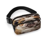 Sac banane imprimé bouledogue anglais pour entraînement, voyage, course décontractée, course à pied, randonnée, cyclisme, bouledogue anglais, 7,9 x 13 cm, Bulldog anglais, 7.9 X 5.1 in