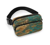 Sac banane imprimé cachemire jaune pour entraînement, voyage, course décontractée, course à pied, randonnée, cyclisme, 20 x 13 cm, Motif cachemire jaune, 7.9 X 5.1 in