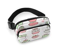 Sac banane imprimé cactus et plantes pour homme et femme, sac banane pour entraînement, voyage, course décontractée, randonnée, cyclisme, avec sangle réglable pour l'extérieur, cactus et plantes, 20 x