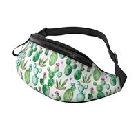 Sac banane imprimé cactus tropical arbre fleur sac banane pour voyage, randonnée, cyclisme et course à pied, festival, rangement d'équipement unisexe pack