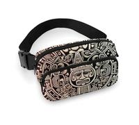 Sac banane imprimé Calendrier Maya End Of The World pour homme et femme, grand sac de poitrine avec sangle réglable pour l'entraînement, les voyages, la course décontractée, le calendrier maya,