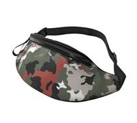 Sac banane imprimé camouflage avec prise casque, sac banane personnalisé unisexe pour la course à pied, la randonnée, pour homme et femme, Noir , Taille unique, Sacs à dos Sling