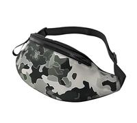 Sac banane imprimé camouflage numérique pour homme et femme, sac banane avec sangle réglable pour randonnée, course à pied, voyage, cyclisme, Noir , Taille unique, Sac à dos décontracté