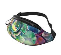 Sac banane imprimé cerf dans la neige pour homme et femme - Sac banane de course à pied - Sac banane pour voyage, randonnée, Succulent coloré., Taille unique