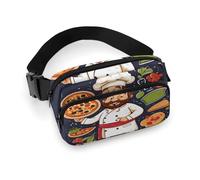 Sac banane imprimé Chef Pizza pour homme et femme, grand sac de poitrine avec sangle réglable pour l'extérieur, l'entraînement, les voyages, la course décontractée, la pizza du chef, 20 x 13 cm, Chef