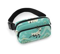 Sac banane imprimé chèvre Frolic pour homme et femme, grand sac de poitrine avec sangle réglable pour l'extérieur, l'entraînement, les voyages, la course décontractée, chèvre (20 x 13 cm), Goat