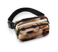 Sac banane imprimé chiot Golden Retriever pour entraînement, voyage, course décontractée, course à pied, randonnée, cyclisme, chiot Golden Retriever, 20 x 13 cm, Adorable chiot Golden Retriever, 7.9 X