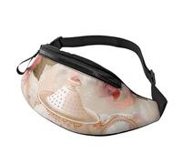 Sac banane imprimé citron et abeille jaune pour homme et femme, Tasses à thé romantiques avec roses, Taille unique