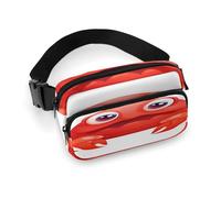 Sac banane imprimé crabe rouge mignon pour entraînement, voyage, course décontractée, course à pied, randonnée, cyclisme, 20 x 13 cm, Crabe rouge mignon, 7.9 X 5.1 in