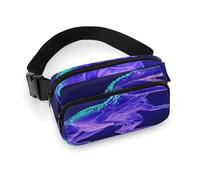Sac banane imprimé de style dinosaure vert pour entraînement, voyage, course décontractée, course à pied, randonnée, cyclisme, 20 x 13 cm, Style dinosaure vert, 7.9 X 5.1 in