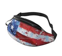 Sac banane imprimé drapeau américain du 4 juillet avec prise casque, sac banane personnalisé unisexe pour la course à pied, la randonnée, pour homme et femme, Noir , Taille unique, Sacs à dos Sling
