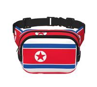 Sac banane imprimé drapeau coréen avec sangle réglable carré double couche ceinture unisexe partout