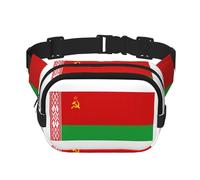 Sac banane imprimé drapeau de la Biélorussie avec sangle réglable carré double couche ceinture unisexe partout