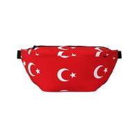 Sac banane imprimé drapeau de la Turquie avec grande capacité et poches doubles, adapté pour les voyages et le sport.