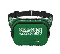 Sac banane imprimé drapeau de l'Arabie saoudite avec sangle réglable carrée double couche ceinture unisexe partout