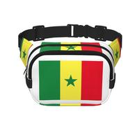 Sac banane imprimé drapeau du Sénégal avec sangle réglable carré double couche ceinture unisexe partout