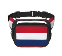 Sac banane imprimé drapeau néerlandais avec sangle réglable carré double couche ceinture unisexe partout