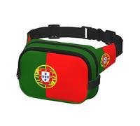 Sac banane imprimé drapeau portugais pour homme et femme avec ceinture réglable pour l'entraînement en plein air
