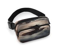 Sac banane imprimé en vol de sorcière pour entraînement, voyage, course décontractée, course à pied, randonnée, cyclisme, vol de sorcière, 20 x 13 cm, Vol de sorcière, 7.9 X 5.1 in