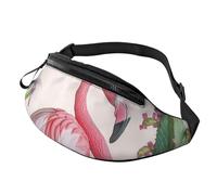 Sac banane imprimé flamant rose avec prise casque, sac banane personnalisé unisexe pour la course à pied, la randonnée, pour homme et femme, Noir , Taille unique