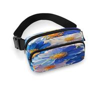 Sac banane imprimé fleurs aquarelle vives pour entraînement, voyage, course décontractée, course à pied, randonnée, cyclisme, fleurs aquarelle vives, 20 x 13 cm, Fleurs Aquarelles Lumineuses, 7.9 X