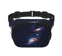 Sac banane imprimé galaxie dans l'univers avec sangle réglable carré double couche ceinture unisexe partout