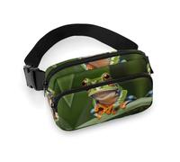 Sac banane imprimé grenouille d'arbre de la paix pour entraînement, voyage, course décontractée, course à pied, randonnée, cyclisme, grenouille d'arbre de la paix, 20 x 13 cm, Grenouille Peace Tree,