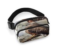 Sac banane imprimé Hawk assis dans l'arbre - Sac banane pour entraînement, voyage, course décontractée, course à pied, randonnée, cyclisme, faucon assis dans l'arbre, 20 x 13 cm, Faucon assis dans