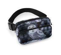 Sac banane imprimé hibou arctique pour entraînement, voyage, course décontractée, course à pied, randonnée, cyclisme, hibou arctique, 20 x 13 cm, Chouette arctique, 7.9 X 5.1 in