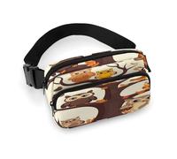 Sac banane imprimé hibou sur arbre pour entraînement, voyage, course décontractée, course à pied, randonnée, cyclisme, dessin animé hibou sur arbre, 20 x 13 cm, Chouette sur arbre, 7.9 X 5.1 in