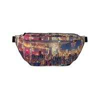 Sac banane imprimé Hong Kong pour femme et homme, grand sac banane pour randonnée, voyage, sac banane facile à transporter