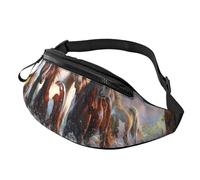 Sac banane imprimé « I Love Alpagas » avec prise casque et ceinture réglable pour voyage, course à pied, jogging, entraînement, randonnée, Course à cheval, One Size, Imprimé