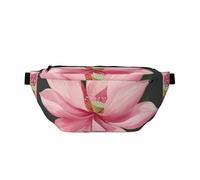 Sac banane imprimé Îles de Norvège pour homme et femme - Sac banane pour voyage, randonnée, Fleur de lotus 1, Taille unique