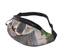 Sac banane imprimé koala maman et bébé pour homme et femme avec sangle réglable pour randonnée, course à pied, voyage, cyclisme, Noir , Taille unique, Sac à dos décontracté
