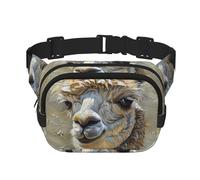 Sac banane imprimé lama alpaga pour homme et femme avec sangle réglable pour voyage, randonnée, cyclisme