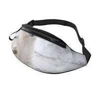 Sac banane imprimé libellule bleue avec prise casque et ceinture réglable pour voyage, course à pied, jogging, entraînement, randonnée, Baby Polar Bear, One Size, Imprimé