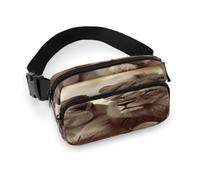 Sac banane imprimé lion africain et lionne pour entraînement, voyage, course décontractée, course à pied, randonnée, cyclisme, lion africain et lionne, 20 x 13 cm, Lion africain et Lionne, 7.9 X 5.1
