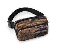 Sac banane imprimé lion avec langue, sac banane pour entraînement, voyage, course décontractée, course à pied, randonnée, cyclisme, 20 x 13 cm, Lion sort de la langue, 7.9 X 5.1 in