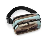 Sac banane imprimé loutre mignonne pour l'entraînement, les voyages, la course à pied, la randonnée, le cyclisme, 20 x 13 cm, Loutre mignonne., 7.9 X 5.1 in