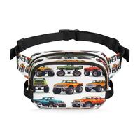 Sac banane imprimé Monster Trucks multifonction pour voyage, sport, course à pied, sac banane pour femmes, hommes, enfants, filles, garçons, couleur, XL, Organiseur de sac
