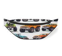 Sac banane imprimé Monster Trucks pour femmes, hommes, enfants, filles, garçons, sac banane pour voyage, sport, course à pied, couleur, M, Organiseur de sac