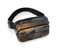 Sac banane imprimé mouette pour entraînement, voyage, course décontractée, course à pied, randonnée, cyclisme, mouette, 20 x 13 cm, Mouette, 7.9 X 5.1 in