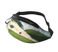 Sac banane imprimé nid d'abeille pour homme et femme - Sac banane de course à pied - Sac banane pour voyage, randonnée, Terrain de golf et de plage, Taille unique