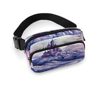 Sac banane imprimé nuages sur le château, sac banane pour entraînement, voyage, course décontractée, course à pied, randonnée, cyclisme, nuages sur le château, 20 x 13 cm, Nuages au-dessus du château,