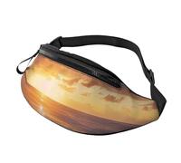 Sac banane imprimé palmier hawaïen coucher de soleil pour homme et femme, Sunset Beach, Taille unique