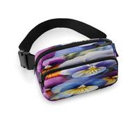 Sac banane imprimé Pansy Perfection pour l'entraînement, les voyages, la course à pied, la randonnée, le cyclisme, la perfection des pensées, 20 x 13 cm, Pansy Perfection., 7.9 X 5.1 in