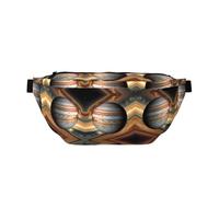 Sac banane imprimé paysage Jupiter avec grande capacité et double poches, adapté pour les voyages et le sport.