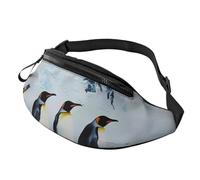 Sac banane imprimé Penguins On The Iceberg avec prise casque, sac banane personnalisé unisexe pour la course à pied, la randonnée, pour homme et femme, Noir , Taille unique, Sacs à dos Sling
