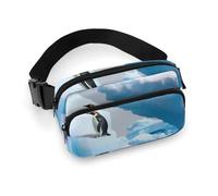 Sac banane imprimé Penguins On The Iceberg pour homme et femme, grand sac de poitrine avec sangle réglable pour l'extérieur, l'entraînement, les voyages, la course décontractée, les pingouins sur